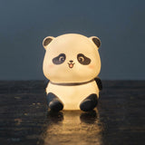 Cute Mini Panda LED Night Light Rechargeable Touch Lamp Adorable Portable Silicone Night Light For Kids Bedroom And Nursery Illumination - Detail View 2