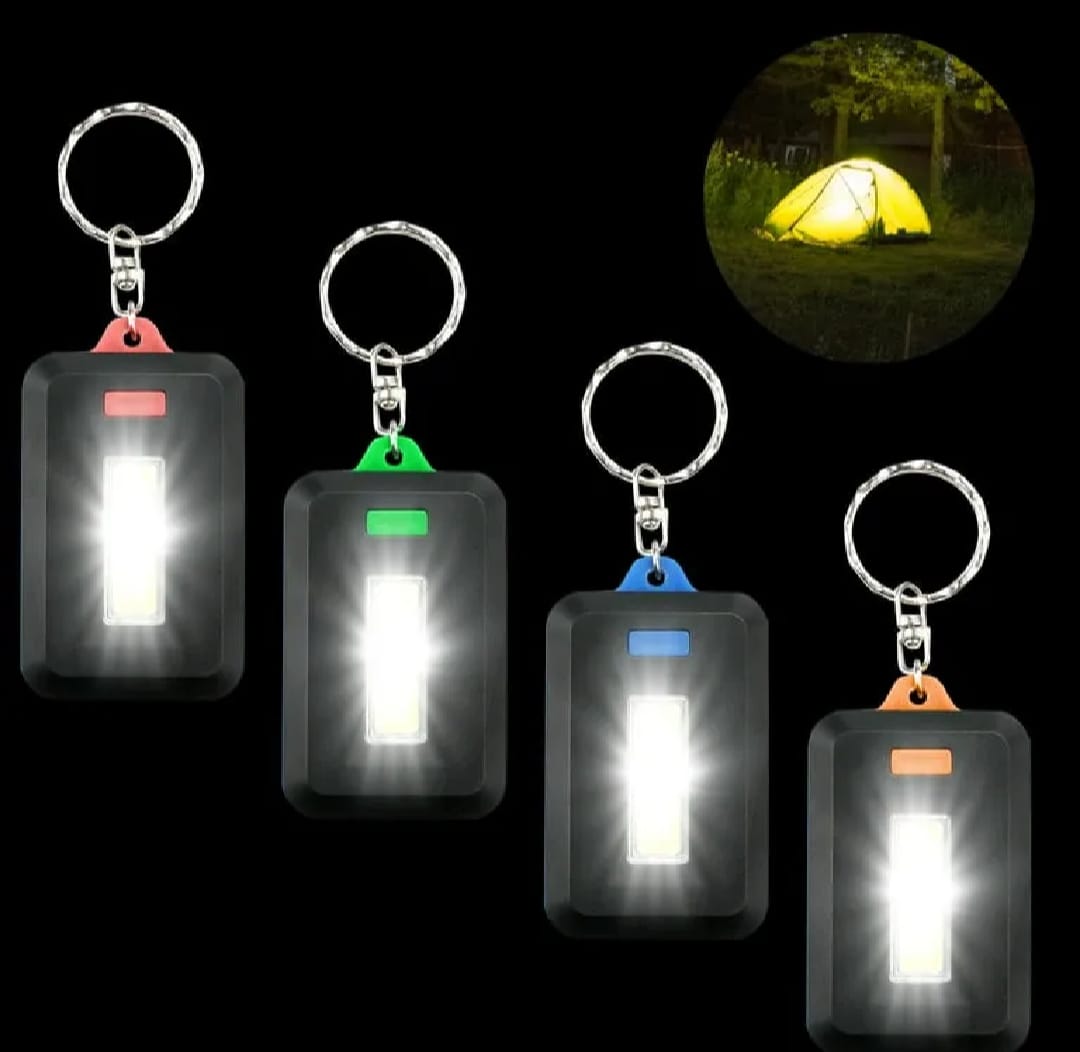 Mini COB LED Keychain Flashlight 3 Modes | Portable Rechargeable Keychain Torch | Emergency Pocket Light (Random Color) - Main Product View