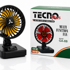 Tecno Plus DC Car Fan - 12V High Speed Powerful Cooling Single Fan for Cars, Vans & Trucks - 360 Degree Adjustable Mini Electric Car Cooler - Dashboard Summer Cooling Single Fan