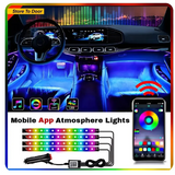 RGB Atmosphere Light for Cars & Bikes | 48 LED Bluetooth Interior Ambient Lighting Kit - Detail View 3