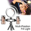 Multi Position Ring Light Dual Mobile Clip Ring Light, Live Broadcasting Bracket Fill Selfie Ring Light Phone Clamp Fill Lights Supplies Stabilizer Clip Phone Bracket