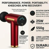 Professional Massager Gun With 4 Massage Heads Durable Portable Powerful Practical Choice For Muscle Relief Relaxation And Recovery | Random Color - Detail View 7