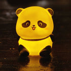 Cute Mini Panda LED Night Light Rechargeable Touch Lamp Adorable Portable Silicone Night Light For Kids Bedroom And Nursery Illumination