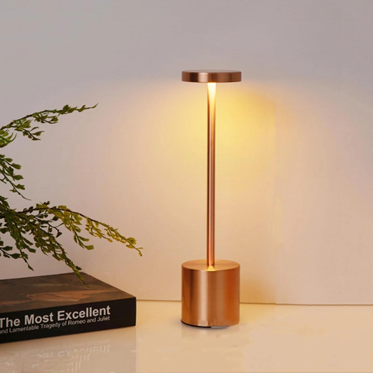 USB Rechargeable LED Night Light Desk Lamp 3 Color Touch Sensor Metal Table Lamp Random Colour Compact Portable Design For Home And Office (Colour Random) - Detail View 2