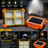 Solar LED Flood Light (Pack of 3) – Waterproof Portable Outdoor & Emergency Light - Main Product View