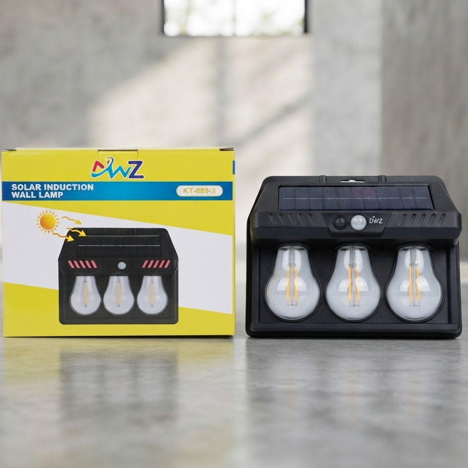 Solar Induction Wall Lamp Model KT-885-3 - Lighting Product Designed For Illumination And Daily Lighting Routine - Detail View 2