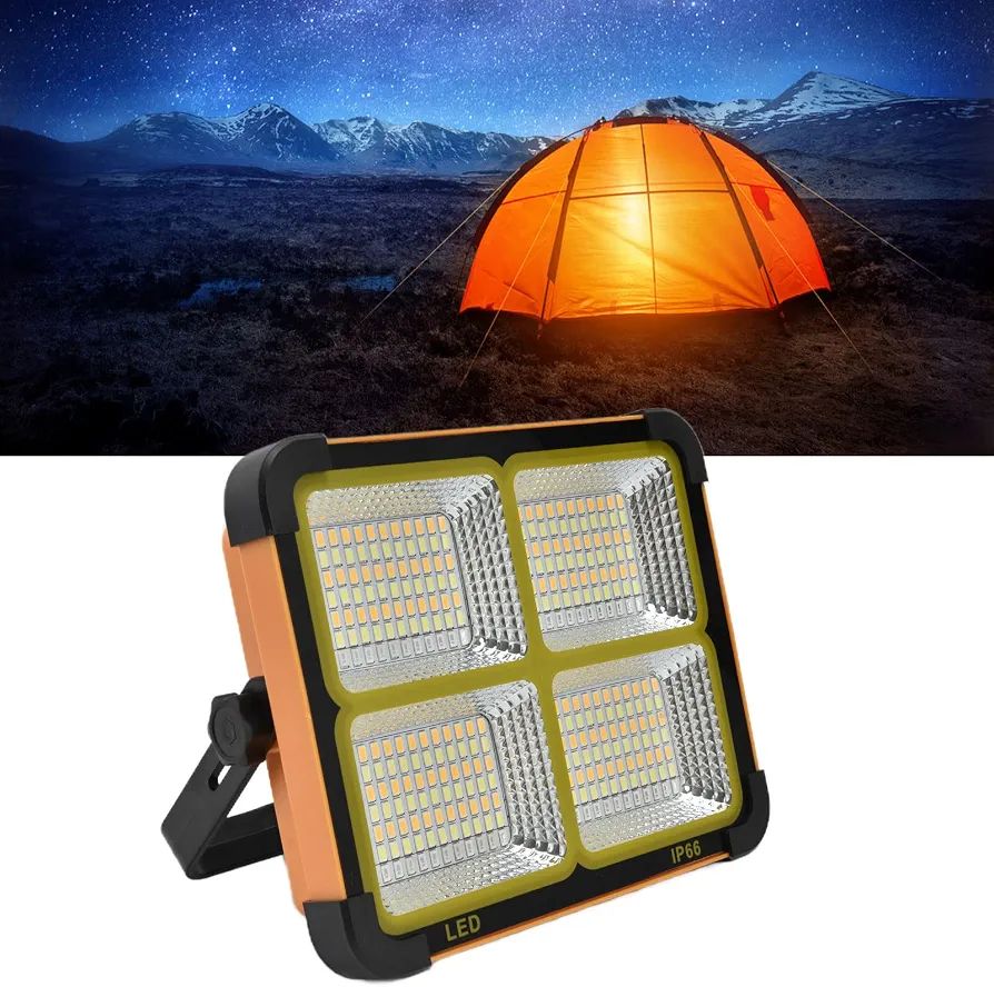 Portable 300W Solar Powered LED Work Light IP66 Waterproof - Detail View 4