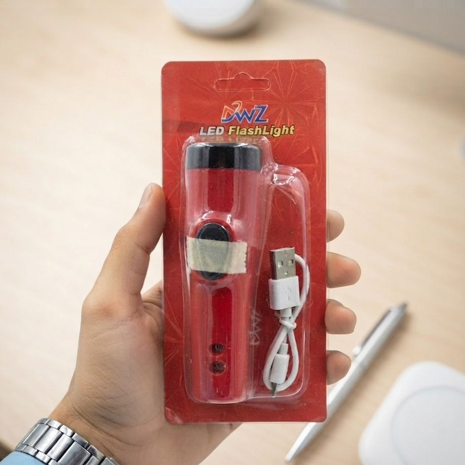 SD-8670 Mini Solar Rechargeable LED Flashlight - Lighting Product Designed For Illumination And Daily Lighting Routine - Detail View 2
