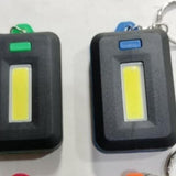 Mini COB LED Keychain Flashlight 3 Modes | Portable Rechargeable Keychain Torch | Emergency Pocket Light (Random Color) - Detail View 4