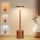 USB Rechargeable LED Night Light Desk Lamp 3 Color Touch Sensor Metal Table Lamp Random Colour Compact Portable Design For Home And Office (Colour Random) - Main Product View