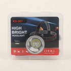 KX-307 High Bright LED Headlight Rechargeable Type-C Head Lamp for Camping, Hiking, Fishing, Outdoor Work, Emergency & Night Activities with Adjustable Head Strap