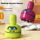 Mini Desktop Vacuum Cleaner Portable USB Rechargeable 3 Speed Handheld Dust Collector for Home Office Keyboards Cleaning Random Color - Detail View 2