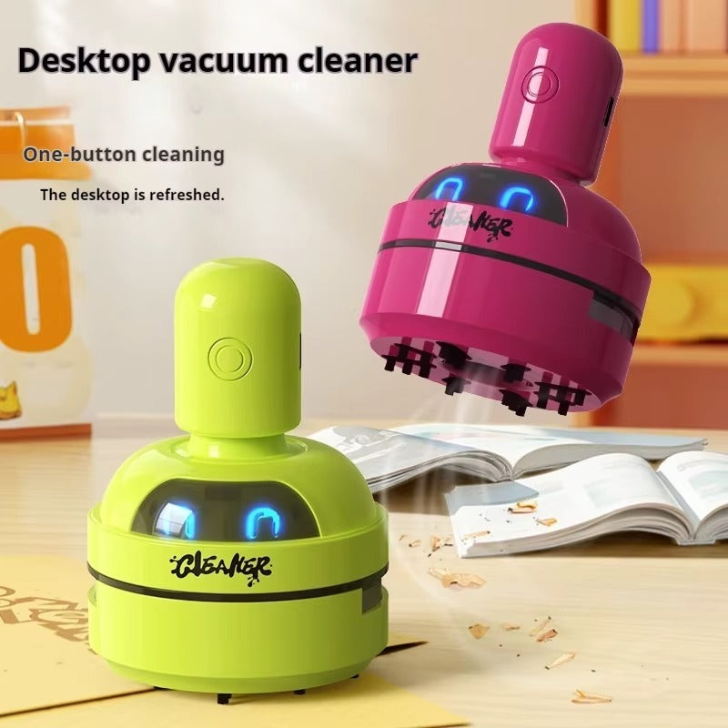 Mini Desktop Vacuum Cleaner Portable USB Rechargeable 3 Speed Handheld Dust Collector for Home Office Keyboards Cleaning Random Color - Detail View 2