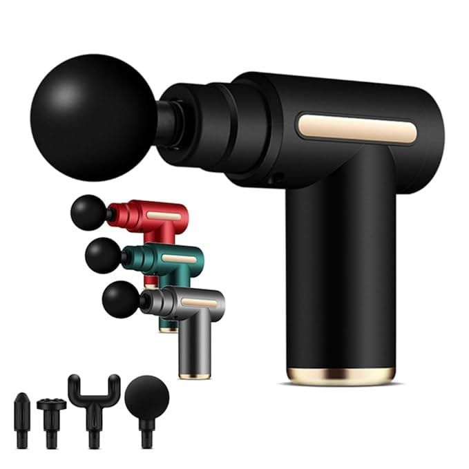 Professional Massager Gun With 4 Massage Heads Durable Portable Powerful Practical Choice For Muscle Relief Relaxation And Recovery | Random Color - Detail View 6