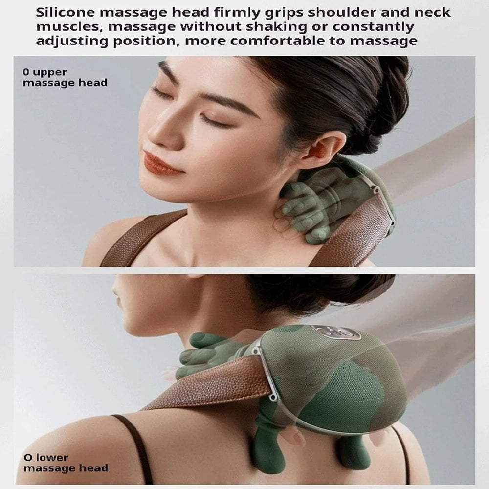 Smart Finger Pressure Neck Massager – Electric Deep Kneading Heated Back & Shoulder Massager | Pain Relief Relaxation Device for Home, Office & Car - Detail View 5