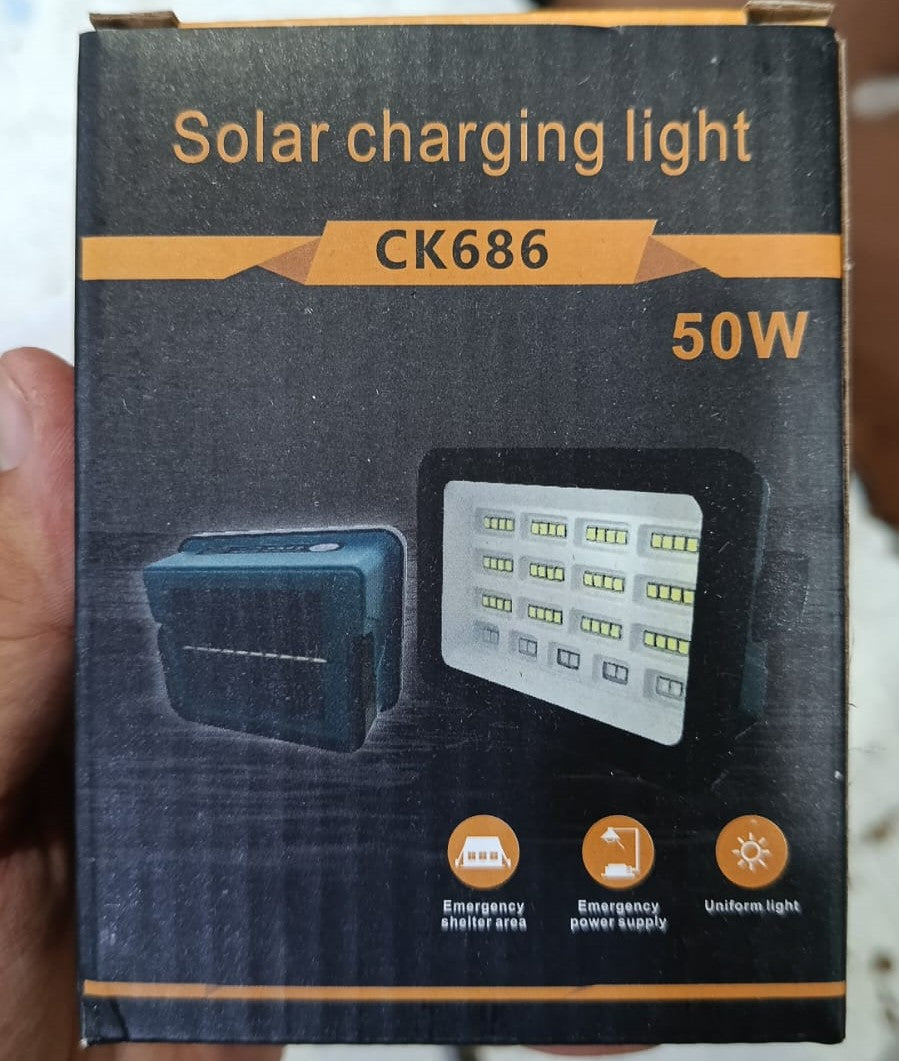 KSE CK686 50W Portable Solar Charging Flood Light - Powerful Rechargeable Outdoor Lighting For Camping, Emergencies, And Work Sites - Detail View 4