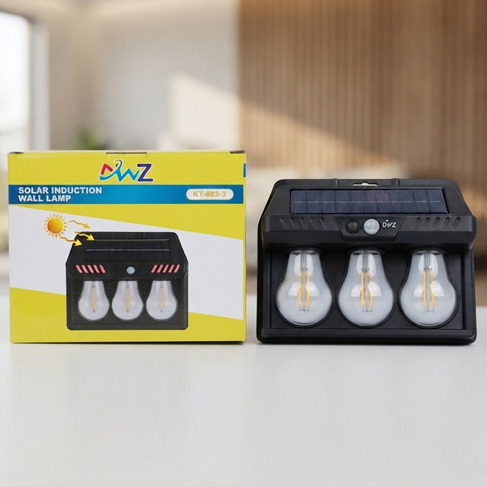Solar Induction Wall Lamp Model KT-885-3 - Lighting Product Designed For Illumination And Daily Lighting Routine - Detail View 3