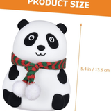 Cute Panda Night Light - Rechargeable Silicone 7-Color RGB Lamp light - Detail View 5
