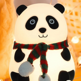 Cute Panda Night Light - Rechargeable Silicone 7-Color RGB Lamp light - Detail View 3
