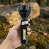 Multi-Functional Solar Rechargeable LED Handheld Flashlight - Lighting Product Designed For Illumination And Daily Lighting Routine - Detail View 3