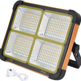 Portable 300W Solar Powered LED Work Light IP66 Waterproof - Detail View 2