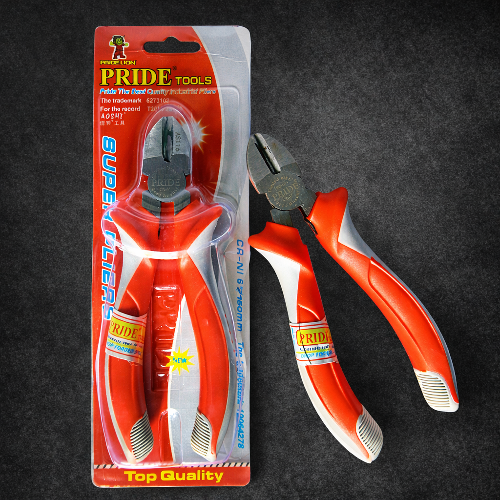Pride Tools 6 Inch Diagonal Cutting Pliers | Heavy Duty Side Cutter Wire Cutting Plier for Electrical & DIY Work - Detail View 3
