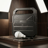 KBroad Portable Solar Power Station with LED Light & Charging Kit - Detail View 2