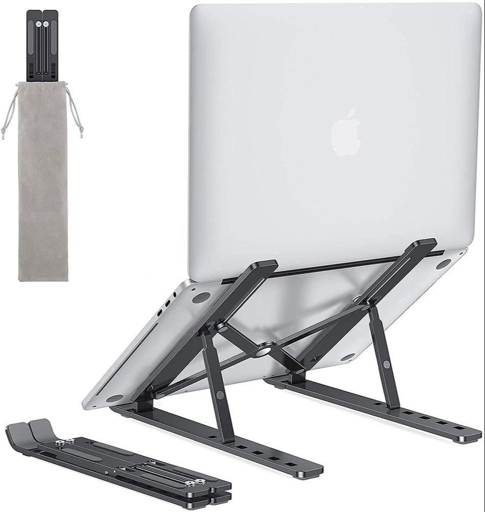 Premium Plastic Laptop Stand – Lightweight & Durable Foldable Laptop Holder, Ergonomic Desk Stand for Laptop, Notebook & MacBook Random Color - Detail View 3