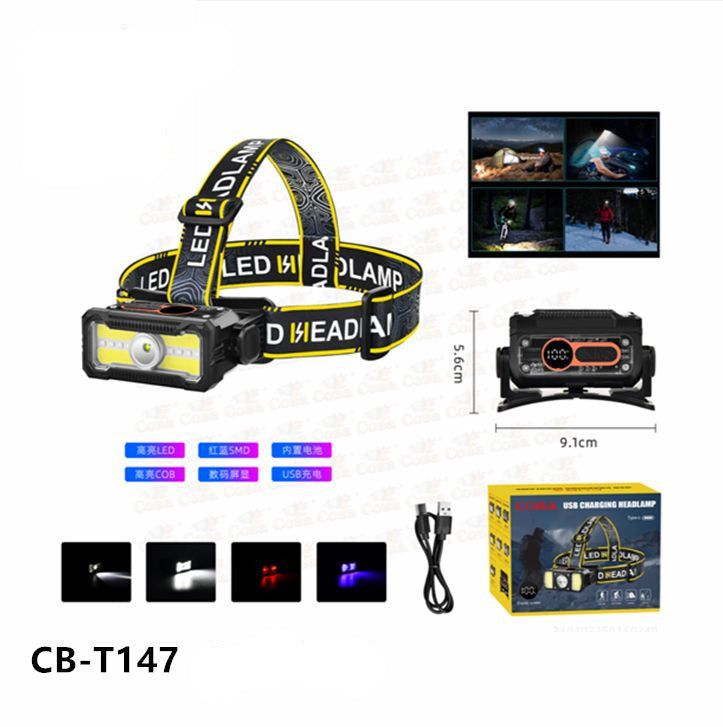 USB Rechargeable LED Headlamp T146 - Detail View 2