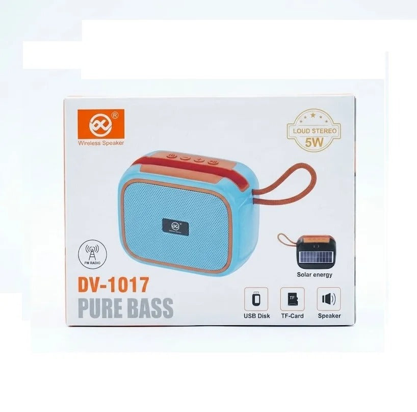DV-1017 Portable Outdoor Bluetooth Speaker with TWS Connect, TF Card, USB, and Solar Panel - Detail View 2