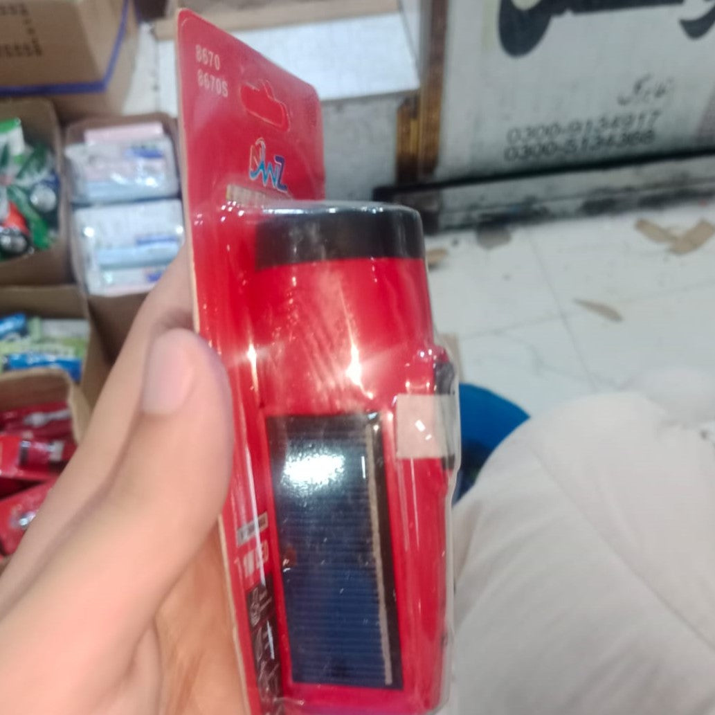 SD-8670 Mini Solar Rechargeable LED Flashlight - Lighting Product Designed For Illumination And Daily Lighting Routine - Detail View 4