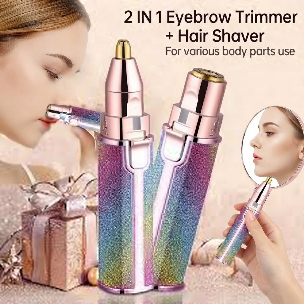 Flawless 2-in-1 USB Rechargeable Eyebrow Trimmer & Shaver (HX-203B) - Detail View 2