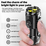 Powerful 3 LED Super Bright Mini Flashlight Rechargeable Portable Torch - Main Product View