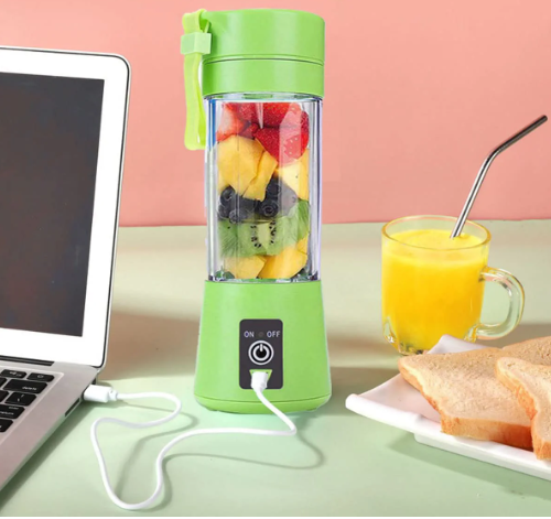 Portable Mini 6 Blade Juicer Blender | Outdoor Juicing Cup (380Ml) - Kitchen Product Designed For Juice Preparation And Daily Beverage Routine Rechargeable [Random Color] - Detail View 3