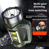 Solar Searchlight flashlight rechargeable heavyduty original flashlight waterproof Search light long range Handheld Flashlight Spotlight Portable Lantern cob light led flashlight heavy duty torch light powerful japan original emergency light torchlight - Detail View 2