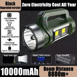 Solar Searchlight flashlight rechargeable heavyduty original flashlight waterproof Search light long range Handheld Flashlight Spotlight Portable Lantern cob light led flashlight heavy duty torch light powerful japan original emergency light torchlight - Main Product View