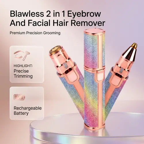 Flawless 2-in-1 USB Rechargeable Eyebrow Trimmer & Shaver (HX-203B) - Main Product View
