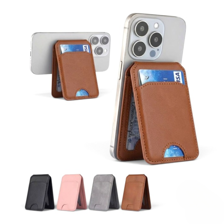Mobile Magnetic Card Holder Wallet with Box – Slim 3 Card Slots, Transparent ID Slot, Lightweight Phone Wallet - Detail View 6