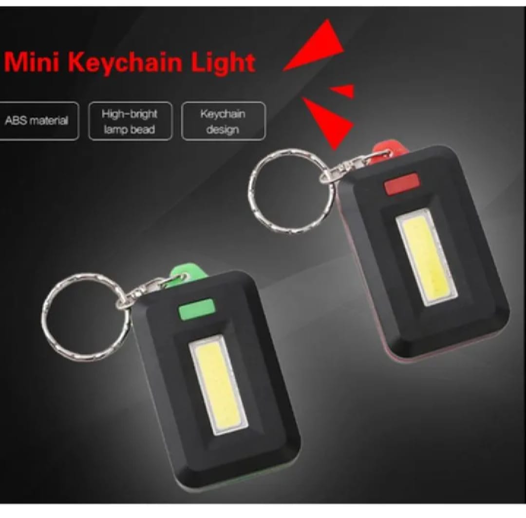 Mini COB LED Keychain Flashlight 3 Modes | Portable Rechargeable Keychain Torch | Emergency Pocket Light (Random Color) - Detail View 3