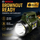 Solar Searchlight flashlight rechargeable heavyduty original flashlight waterproof Search light long range Handheld Flashlight Spotlight Portable Lantern cob light led flashlight heavy duty torch light powerful japan original emergency light torchlight - Detail View 3