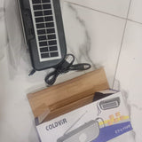 Portable Solar Rechargeable Radio With USB Charging Cable For Outdoor Use - Detail View 7
