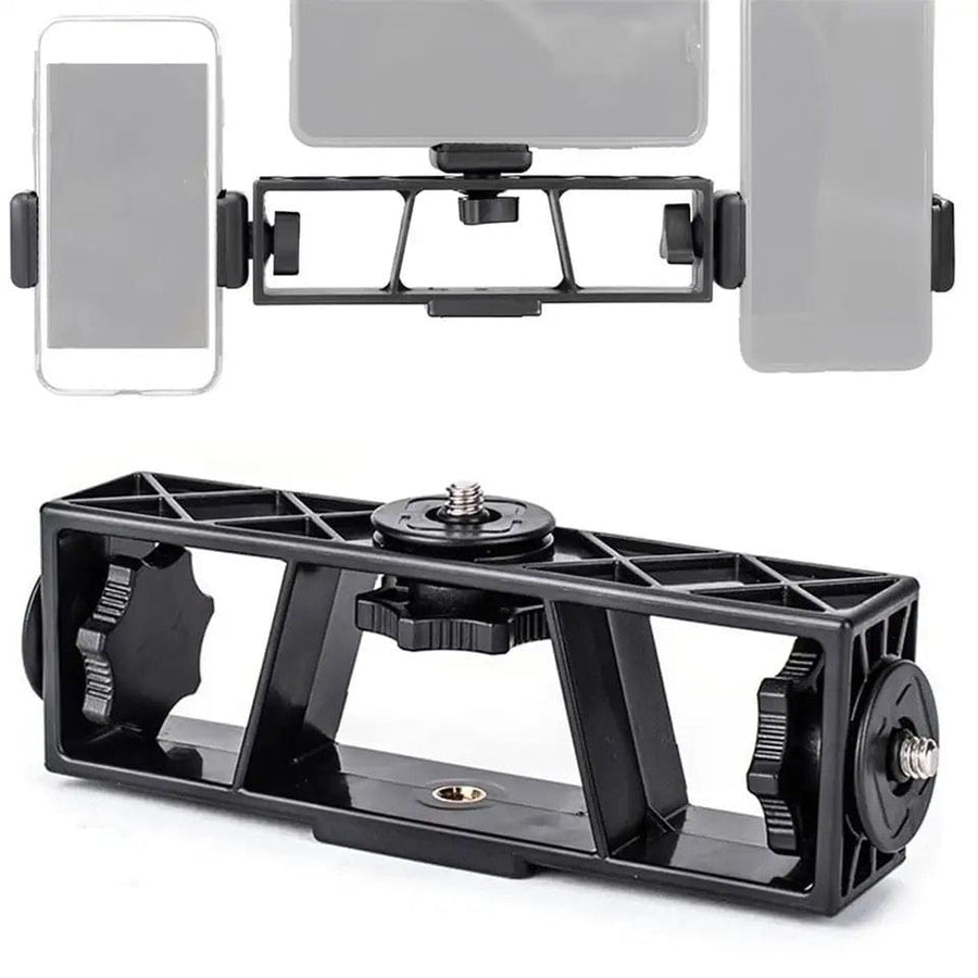 Multi Position Ring Light Dual Mobile Clip Ring Light, Live Broadcasting Bracket Fill Selfie Ring Light Phone Clamp Fill Lights Supplies Stabilizer Clip Phone Bracket - Detail View 6