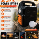 KBroad Portable Solar Power Station with LED Light & Charging Kit - Detail View 5