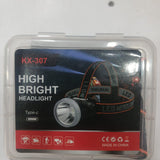 KX-307 High Bright LED Headlight Rechargeable Type-C Head Lamp for Camping, Hiking, Fishing, Outdoor Work, Emergency & Night Activities with Adjustable Head Strap - Detail View 2