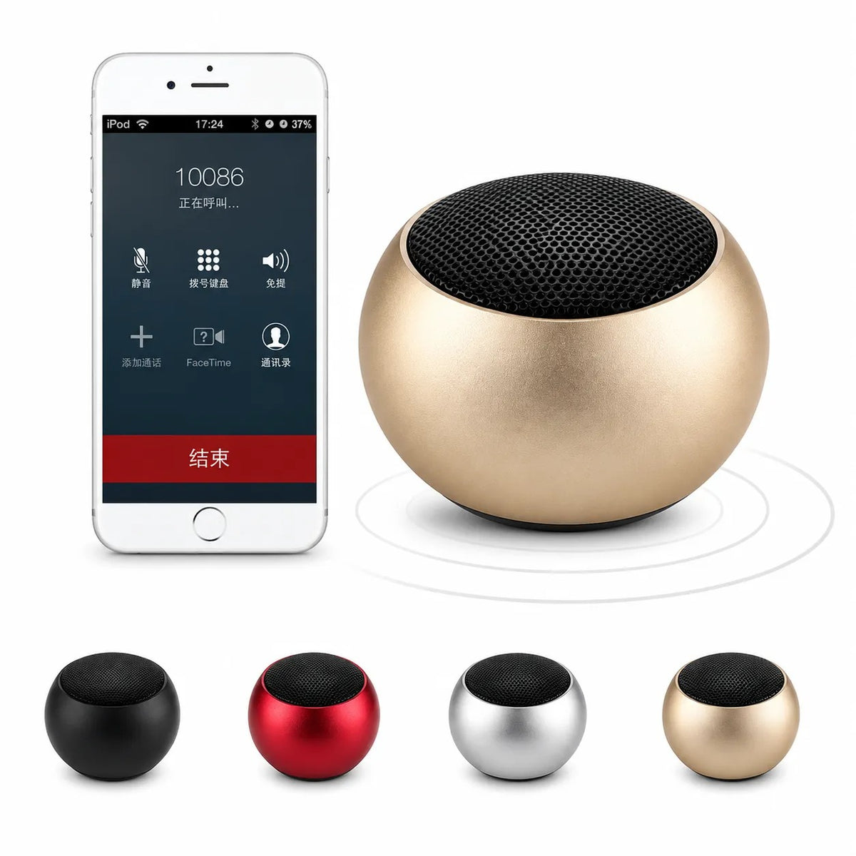 Mini Portable Wireless Bluetooth & Rechargeable Speaker - Wireless Bluetooth Mini Speaker (Random Color) - Detail View 3