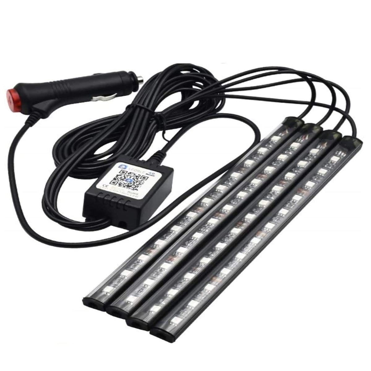 RGB Atmosphere Light for Cars & Bikes | 48 LED Bluetooth Interior Ambient Lighting Kit - Detail View 7